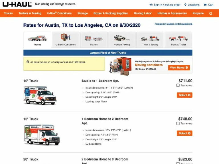 How Much to Rent a Uhaul Truck for One Day? Trucks Brands